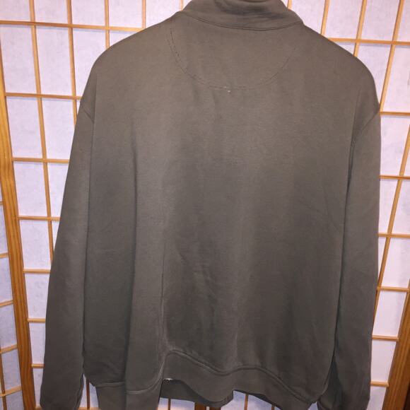 L.L.BEAN KATAHDIN IRON WORKS green full zip heavy sweatswhirt XXL reg FLAWS - Picture 4 of 7